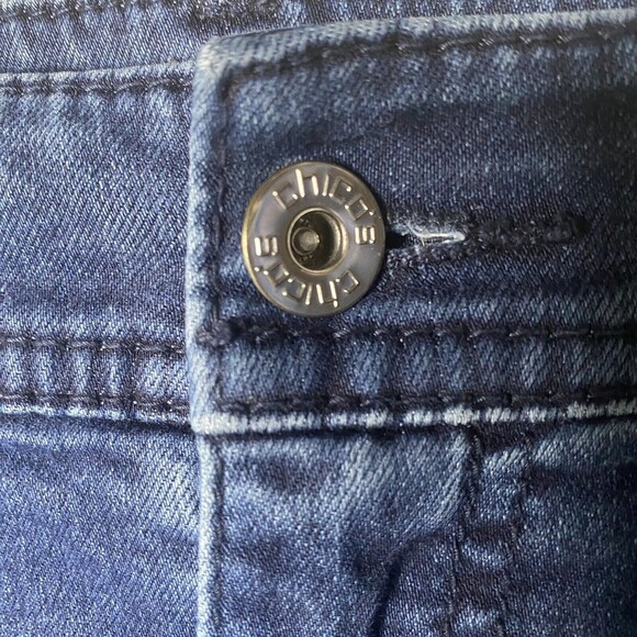 Chicos womens skinny Jeans 2.5 sz 14 Large Blue Medium Wash high rise stretch - Picture 4 of 11